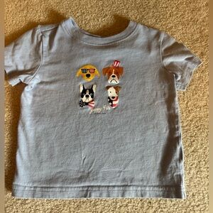 Janie and Jack Patriotic Graphic Tee with Dogs